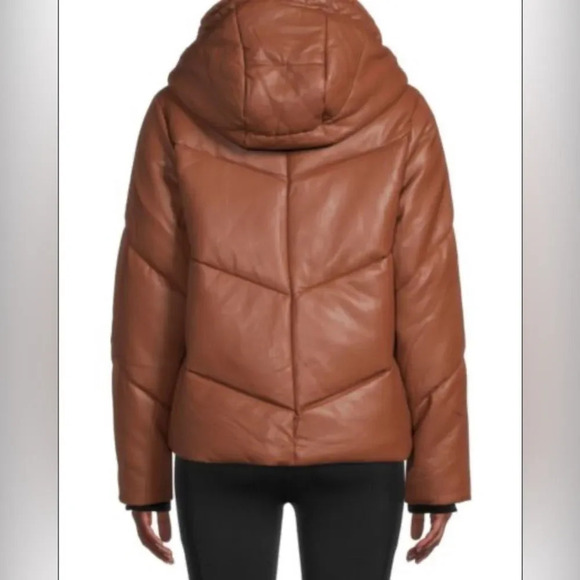 LAST CHANCE Faux Leather Puffer jacket - Picture 5 of 8